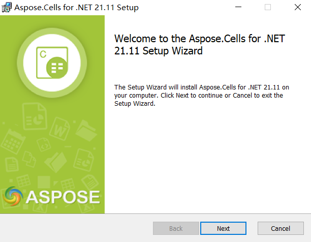 Установите Aspose Cells в Windows
