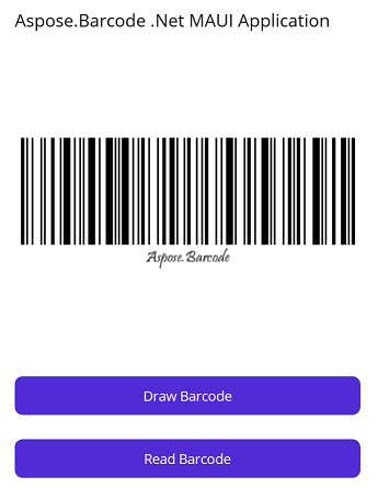 Generated Barcode Screen of .Net MAUI App