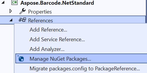 Add nuget packages