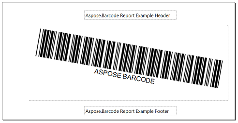 Report with BarcodeGenerator Visual Component Fixed Design in Visual Studio