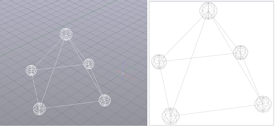 Export of cone and spheres