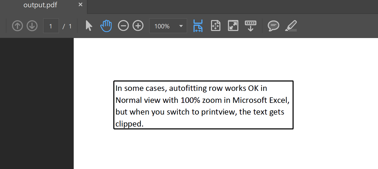 le texte n’est pas tronqué dans le PDF enregistré