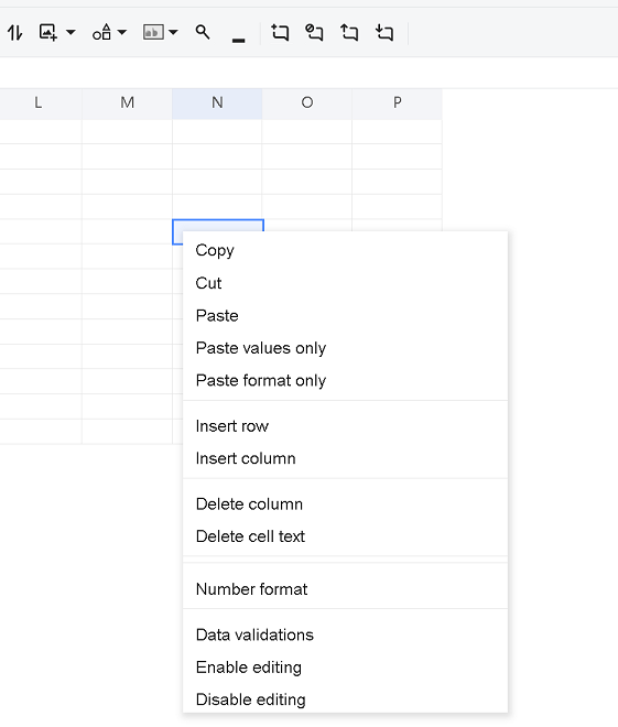 todo: lo schermo per personalizzare le voci di menu built-in