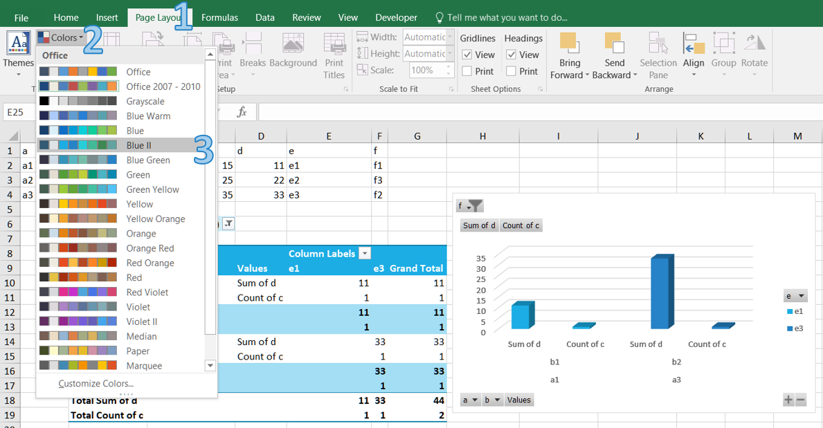 Excel Table Colour Combination at Lincoln Bourne blog