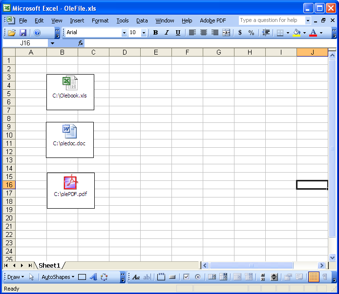 Extract OLE Objects from WorkbookDocumentation