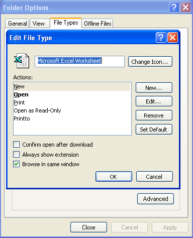 Opening Excel File without Open Save Cancel Dialog Box|Documentation