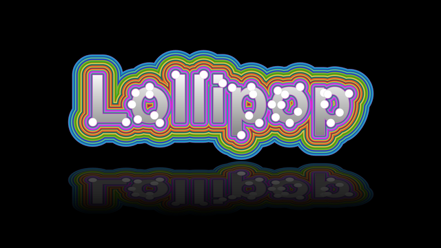 Lollipop Font drawing