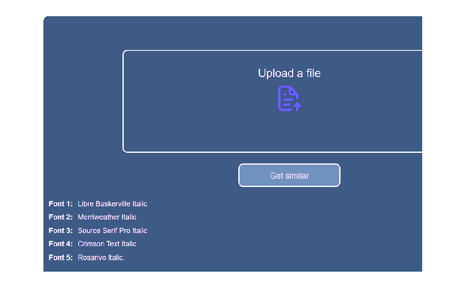 Получение шрифтов, похожих на шрифты, загруженные из файла