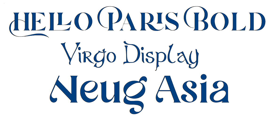 Examples of stylized serif fonts