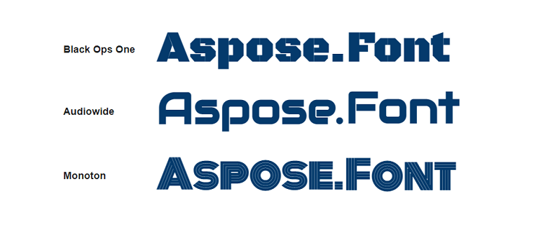 Display fonts