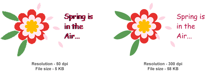 Two images of the spring.html file rendered to PNG format at 50 and 300 dpi