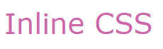 Text “Inline CSS”