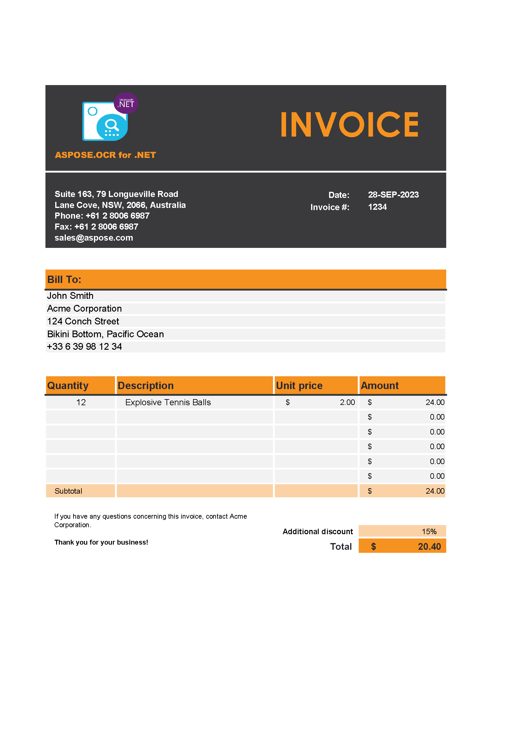 Invoice 1
