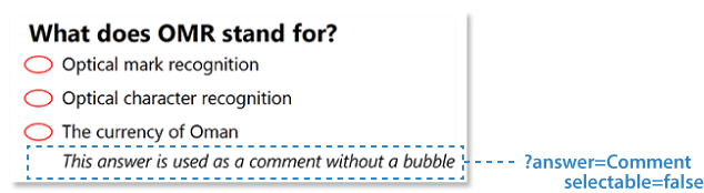 Answer without a bubble