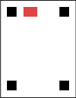 To the right of the top-left square reference point marker