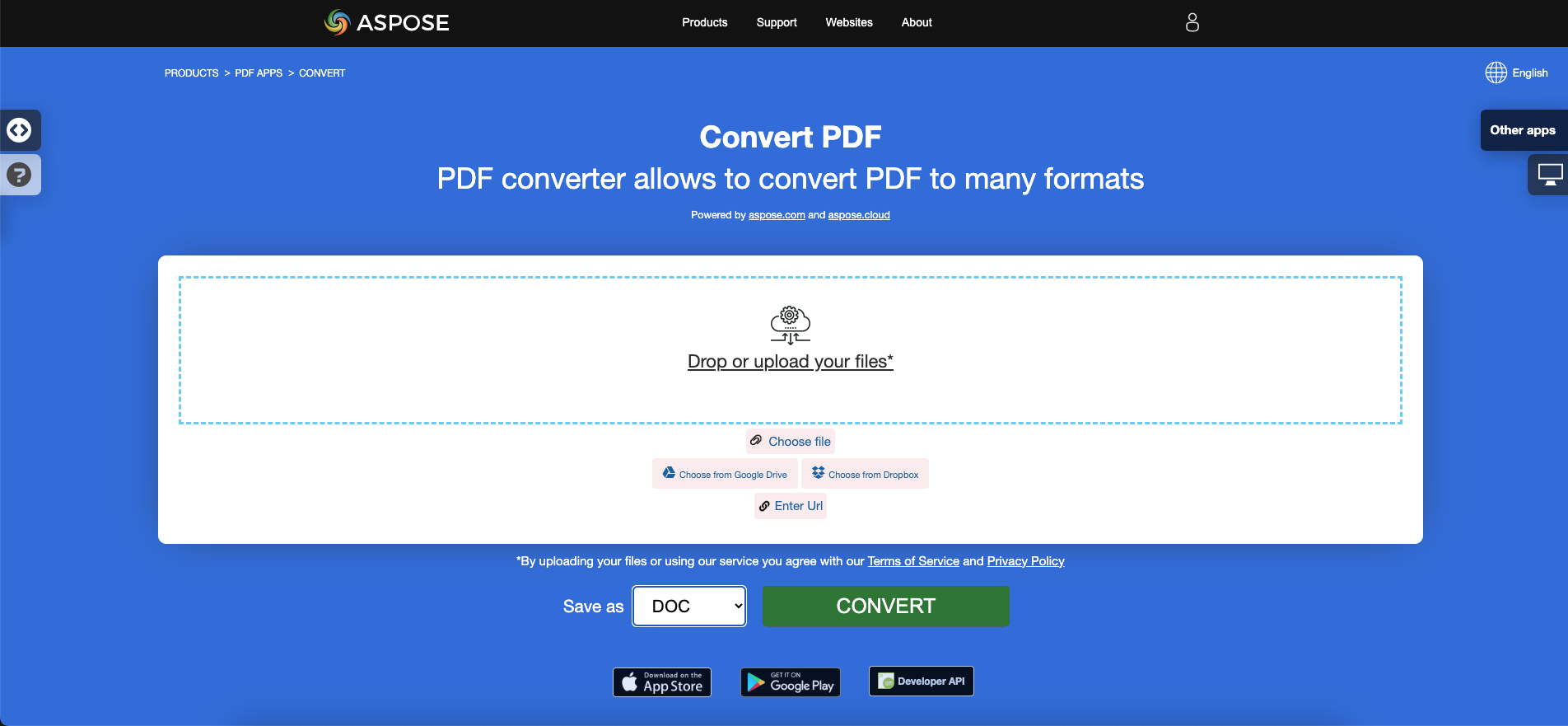 تطبيق Aspose PDF