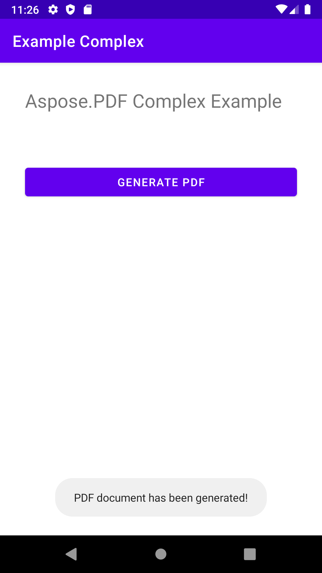 Exemple complexe d’Aspose.PDF pour Android via Java