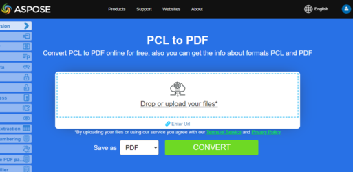 Aspose.PDF Convertion PCL to PDF with Free App