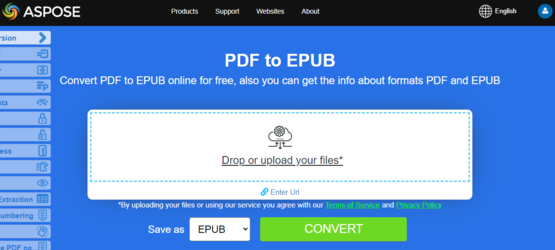 Aspose.PDF Convertion PDF to EPUB with Free App