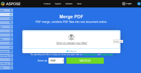Aspose.PDF Mesclador