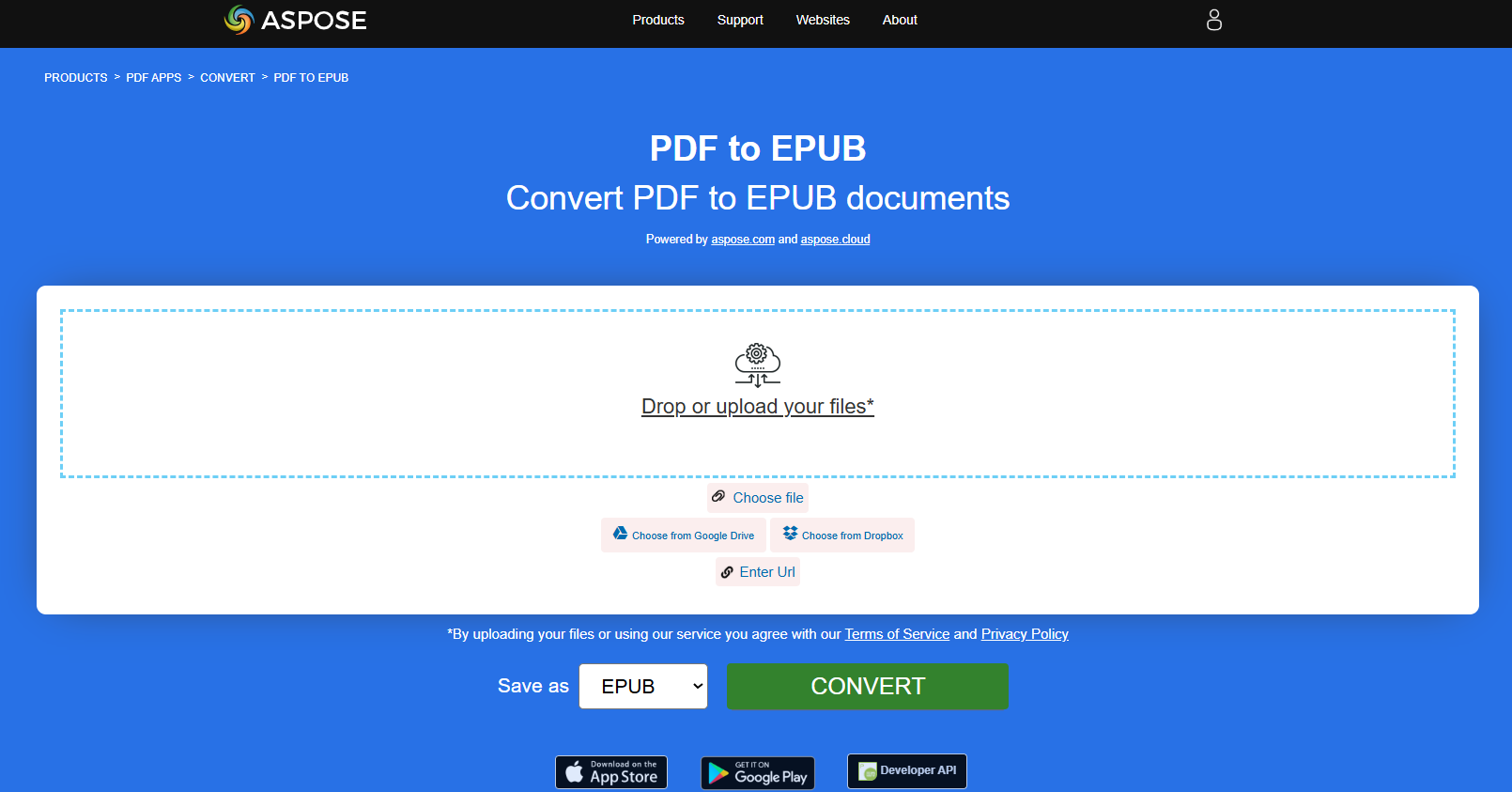 Aspose.PDF Convertion PDF to EPUB with Free App