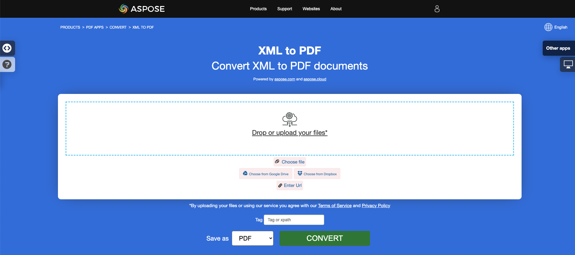 Aspose.PDF 将 XML 转换为 PDF 的免费应用