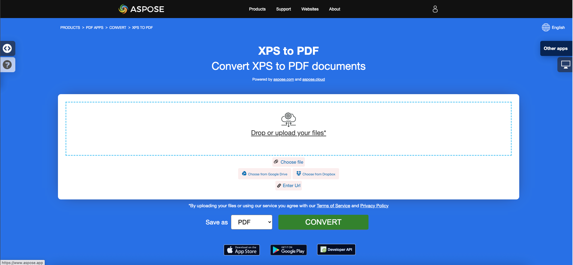 Aspose.PDF 将 XPS 转换为 PDF 的免费应用