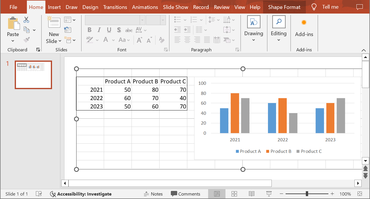 Vista previa del objeto OLE