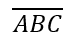 Un’espressione matematica ABC con una barra sopra
