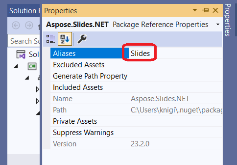 Aspose Slides エイリアス