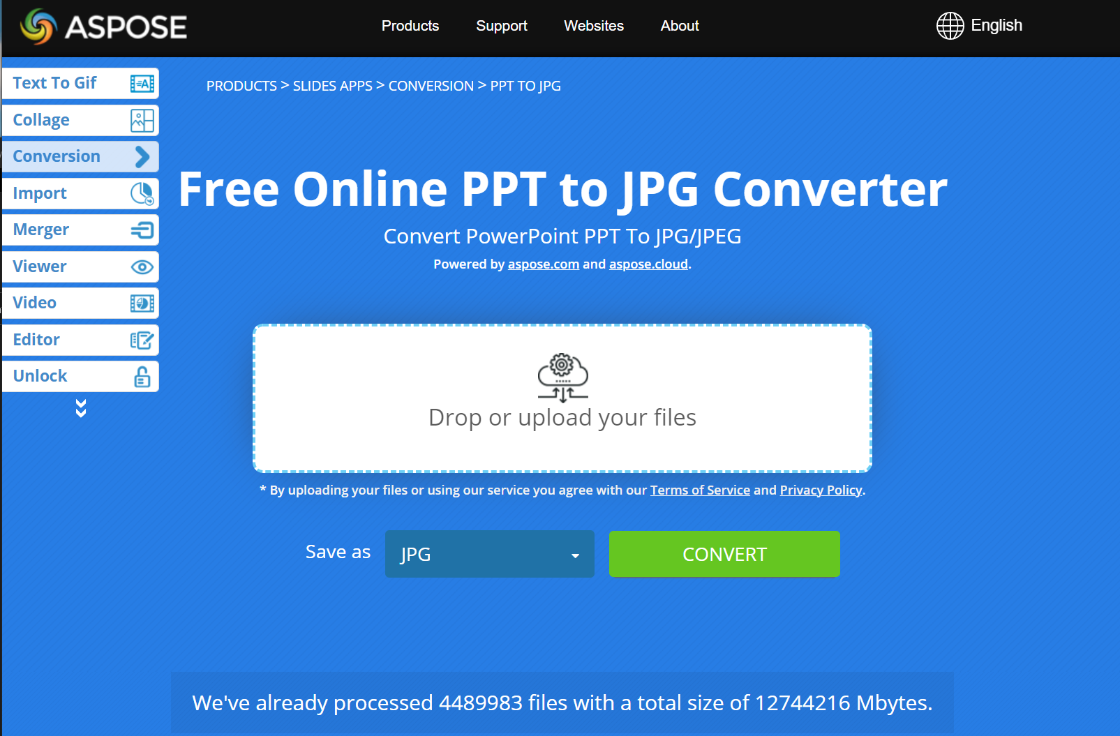 Convert Powerpoint to JPG| Documentation