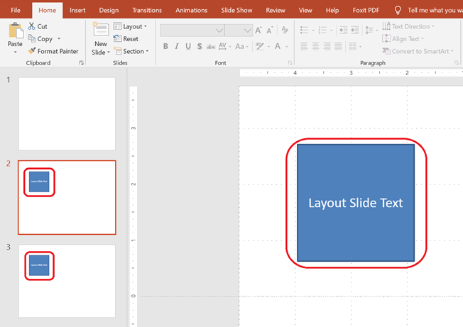 Slides Inheriting Layout Content