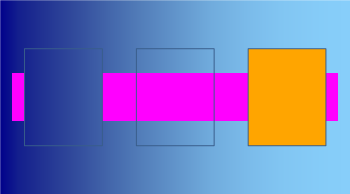 Background fill, no fill, and explicit orange fill over a magenta band