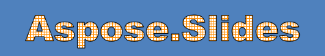 Text with a pattern fill and black outline