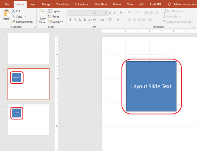 Slides Inheriting Layout Content