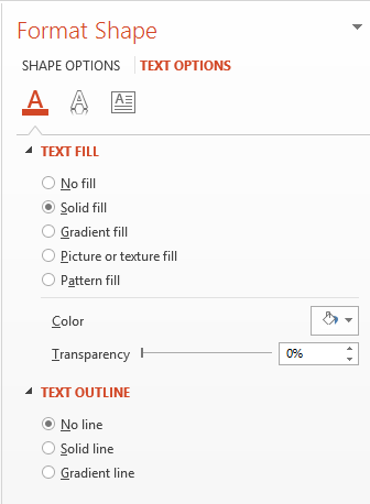 WordArt biçimlendirme seçenekleri