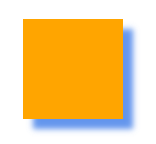 Text „Schlagschatteneffekt für orangefarbenes Rechteck mit Farbschatten“