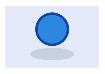SVG scene with a pale rectangle background, blue circle, and semi-transparent ellipse shadow created in Python