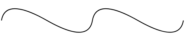 Text “Quadratic Bézier Curve created using the T command”