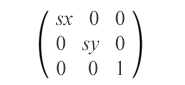 Text “Scaling matrix formula”