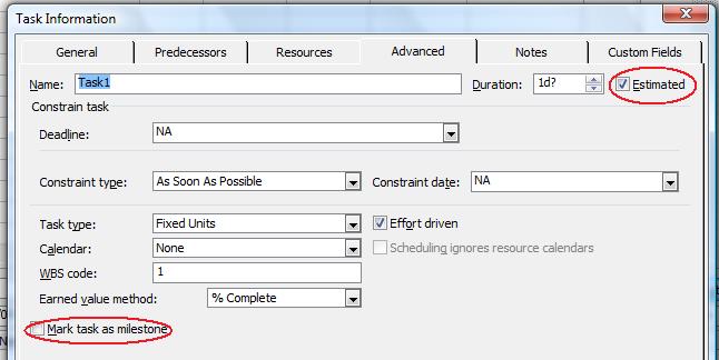 Gestion des tâches d’étape estimées dans le projet Microsoft