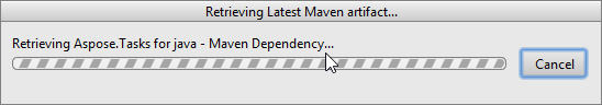 retrieving Aspose.Tasks for Java Maven dependency