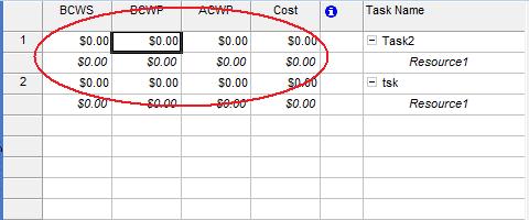 modify resource costs in Microsoft Project 2010