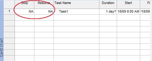 work with Stopped or Resumed tasks in Microsoft Project