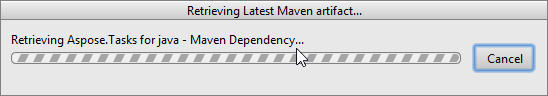 Java Maven 의존성을위한 Aspose.Tasks  검색