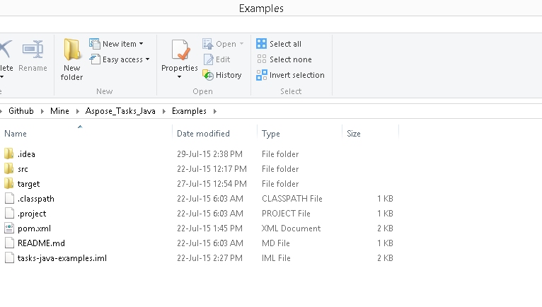 запустити aspope.tasks для прикладів Java