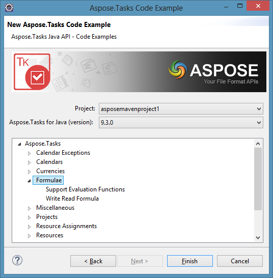 Aspose.Tasks для коду Java Приклад два