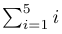 Ein einfaches Beispiel für ein Summationssymbol