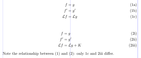 Séquences de numérotation subordonnées