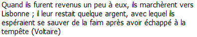 El texto en francés se muestra correctamente en el editor de texto